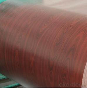Print Prepainted Galvanized Steel Coil Brown Wooden Pattern