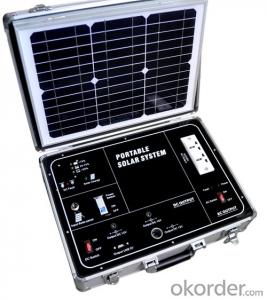 Portable solar power system+500W Modify sine wave+34W Solar panels