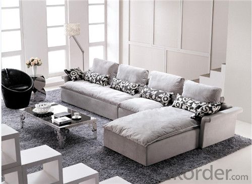 Living Room Sofa Set Fabric Material Velour Model 808 System 1