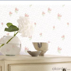 Non-woven Wallpaper Simple Elegant Waterproof Luxury for Bedroom System 1