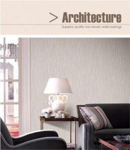 Non-woven Wallpaper Simple Design Breathable Used in Hotels System 1
