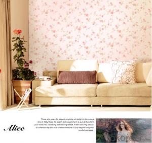 Non-woven Wallpaper Rural Style Flower Bedroom Decoration Wallpaper System 1