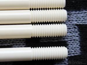 Alumina Aluminum Oxide Al2O3 Ceramic Rods Shafts with Screws