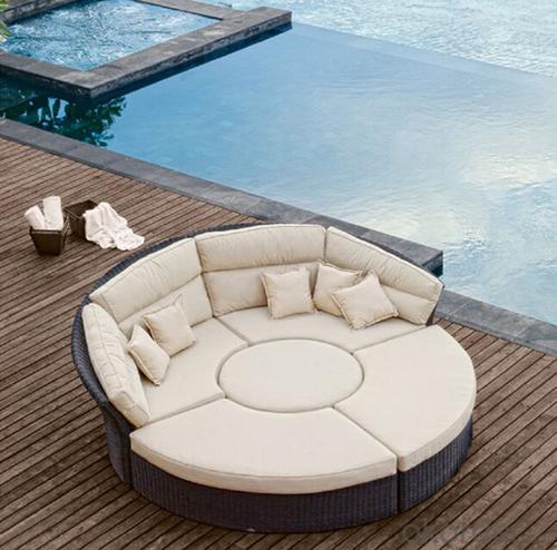 Patio Sun Bed  Rattan Sun lounger Wicker Outdoor Furniture System 1