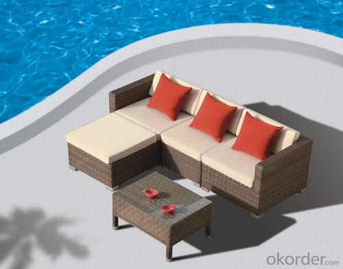 L Shape Garden Sofa PE Rattan with Aluminum Frame  CMAX-YT016 System 1