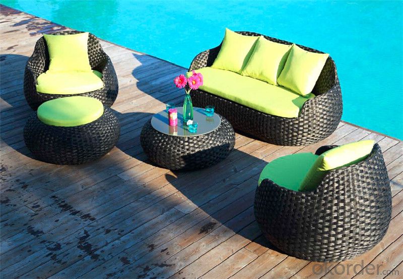 Round Grey RattanGarden Sofa  for Outdoor Furniture CMAX-SS006MYX