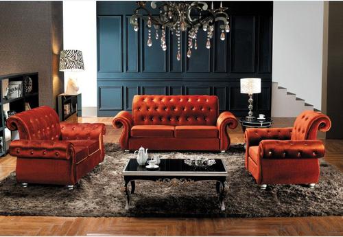 Modern Style Chesterfield Sofa of Fabric Material System 1