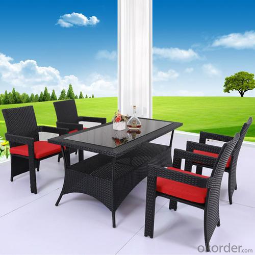 Hand Waved Rattan Dinning Set with 4 Chairs CMAX-DC003LJY System 1