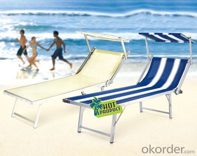 Textilene Sun Lounger with Light Weight Folding Beach Bed