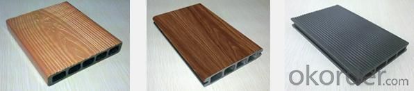 WPC decking/Factory price fire-resistant solid wood plastic composite System 1