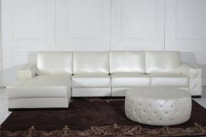 Modern Style Leather Sofa for Living Room