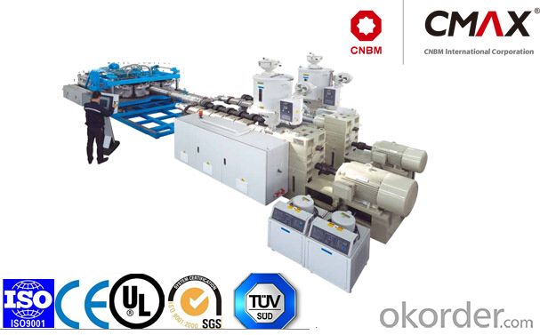 HDPE/PP/PVC Horizontal Type Double Wall Corrugated Pipe Extrusion Line
