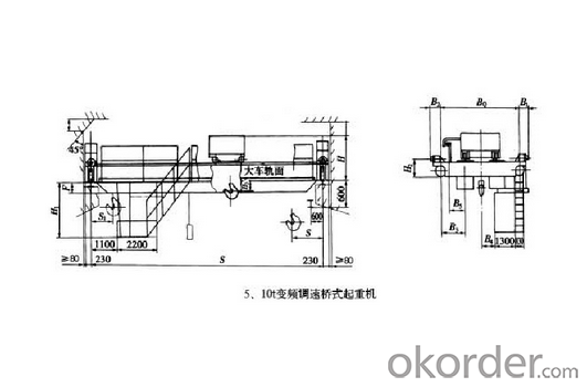 China 5-10t Double Beam Bridge Crane/Frequency Control