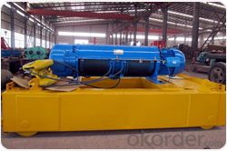Electric driven double rail wire rope electric hoist