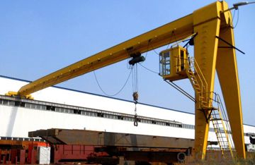 Single girder semi gantry crane used in warehouse or workyard