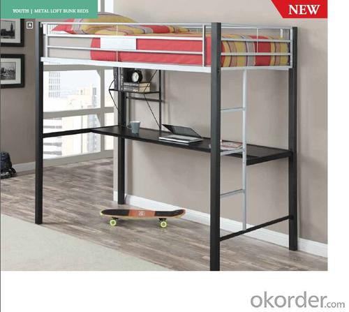 Metal Bunk  Bed with Workstation Modern design MB320 System 1