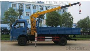 Mounted truck with DONGFENG chassis /folding boom crane 12ton