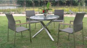 Outdoor Funiture Garden Dinning Set with PS / WPS Plastic Wood & Texitilene System 1