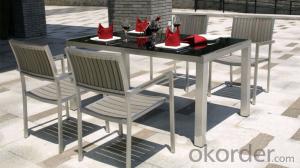 Outdoor Funiture Dining Garden Set with Plastic Wood