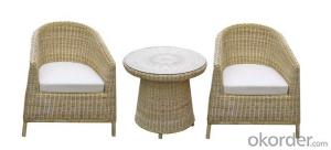 Outdoor Furniture Leisure Garden Table & Chairs With PE Rattan Wicker Material