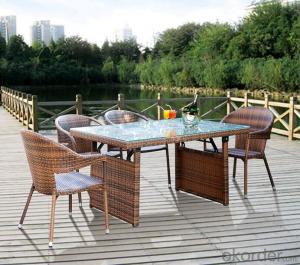 Outdoor Furnitures PE Rattan Wicker Dinning Sets