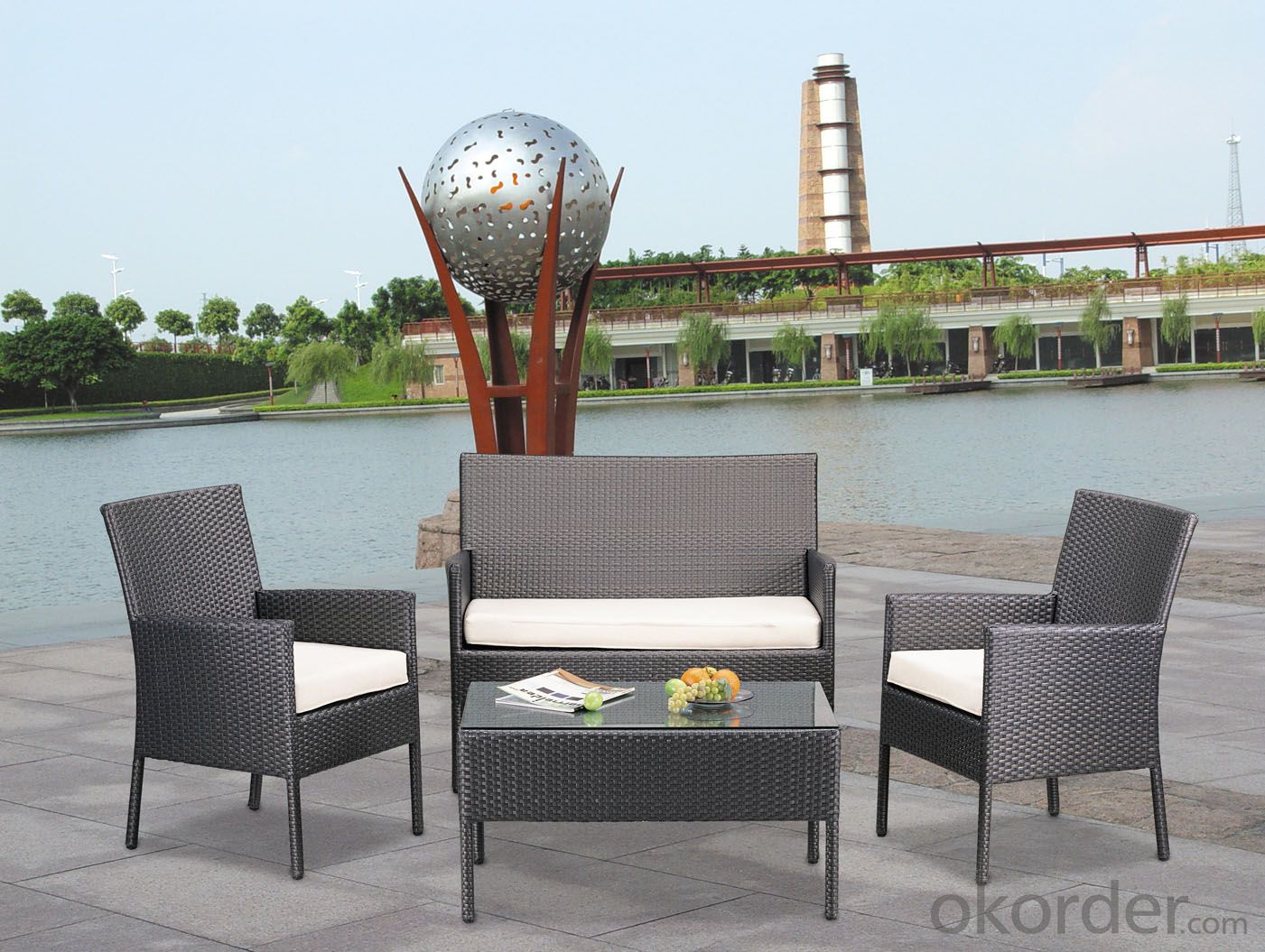 Outdoor Furniture Hot Sale Rattan Sofa Set Patio Wicker real-time