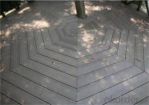 Outdoor floor tiles with recycled material