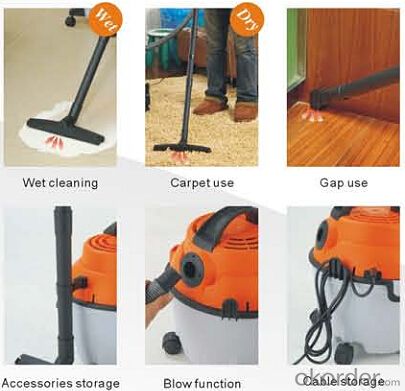 Wet and Dry Vacuum Cleaner with Plastic Barrel CNWD78-10L/18L