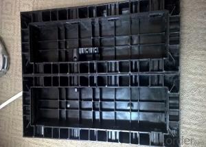 120 X 60 Black Plastic Modular Concrete Wall Formwork Panel for Straight Wall