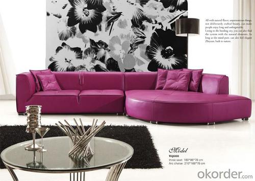 Grain Leather Sofa with Beautiful Colour System 1