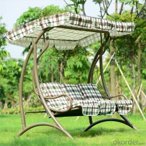 Check Gingham Garden Patio Swing Chair  CMAX-SC007LJY
