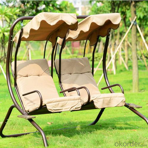 Lover Seat Patio Swing Chair with Waterproof Fabric CMAX-SC002LJY System 1