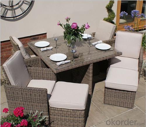 8 Seater Sofa for Dinning with Waterproof Cushion for Garden Patio Outdoor Furniture CMAX-SS007CQT System 1