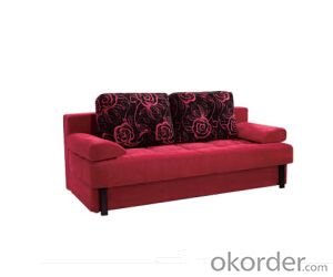 Sofa Sleeper with  Flannelette Cover Red Black System 1
