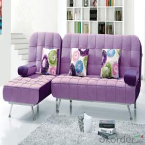 Sofa Sleeper with Purple and White Cover