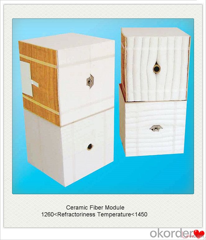 Módulo refractario de fibra cerámica o revestimiento aislante térmico para horno industrial