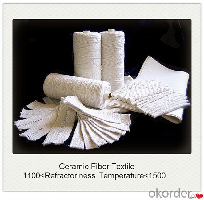 Textiles, tejido, cuerda, hilo de fibra cerámica para cortina de horno de aislamiento térmico.