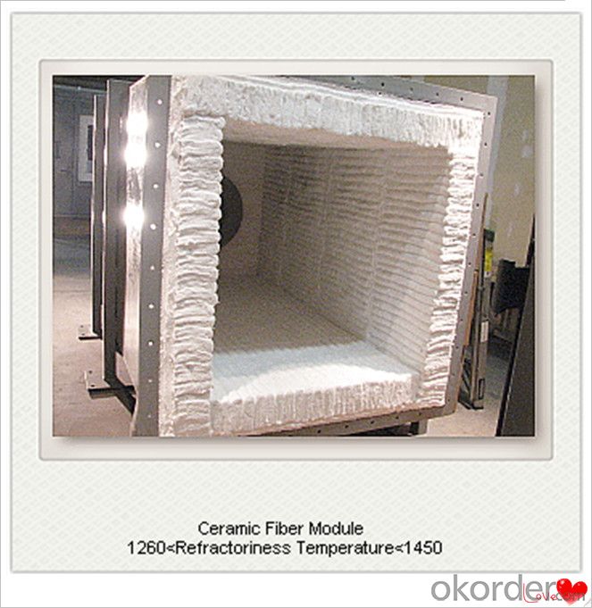 Módulo refractario de fibra cerámica o revestimiento aislante térmico para horno industrial