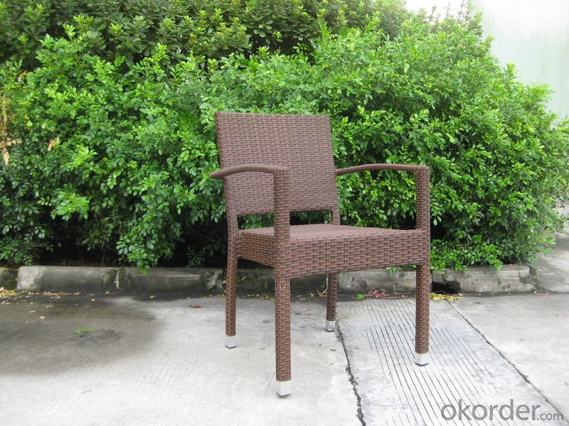 Anti-UV PE Rattan Garden Chair with Aluminum Tube, environment-friendly