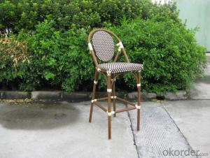 Outdoor PE Rattan Stackable Garden Chair with Aluminum Tube