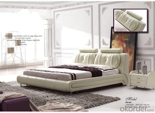 Leather Material Soft Bed of Popular Style System 1