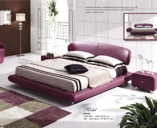 Leather Material Soft Bed of Modern Design System 1