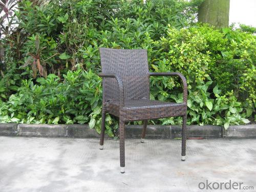 Outdoor Garden Chair  Made by High Temperature Resistant  Wicker and Aluminum Frame System 1