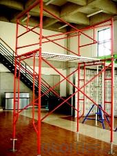 Painted Frame Scaffolding System for Construction