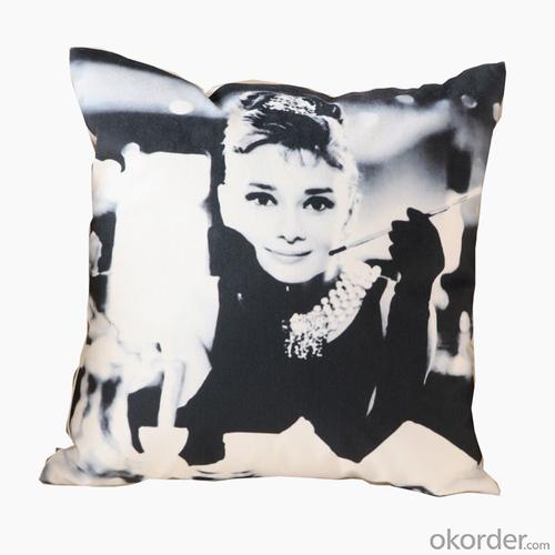 Fashion Pillow Cushion with Black and White Design for Decoration System 1