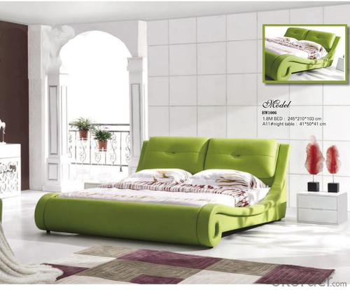 Bedroom Furniture Soft Bed with Beautiful Color System 1