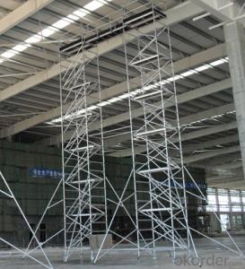 Ladder Frame Steel Rolling Scaffold with rubber wheel CNBM