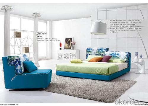 Bedroom Fabric Bed with Fashionable Style System 1