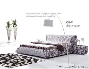 Fabric Soft Bedroom Furniture with Colorful Pattern