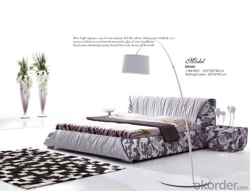 Fabric Soft Bedroom Furniture with Colorful Pattern System 1